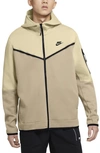 Nike Sportswear Tech Fleece Men's Full-zip Hoodie In Beach/ Grain/ Black