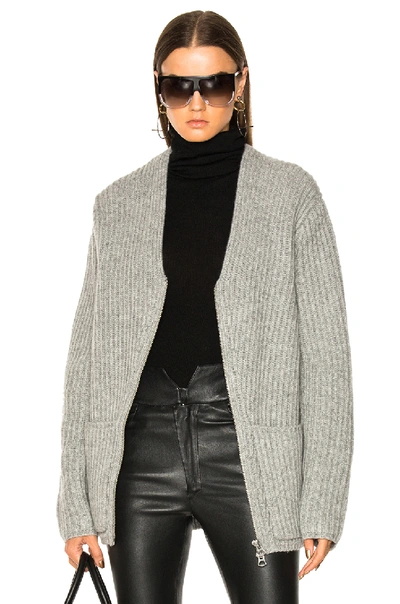 Acne Studios 'donya L' Oversized Wool Rib Knit Cardigan In