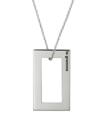 Le Gramme Sterling Silver Le 3.4g Polished Rectangle Necklace