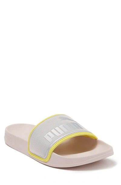 Puma Leadcat Ocean Queen Slide Sandal In Beige/yellow