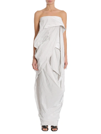 Rick Owens Tangle Gown Dress In Grey