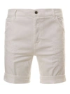 Dondup White Cotton Bermuda Shorts