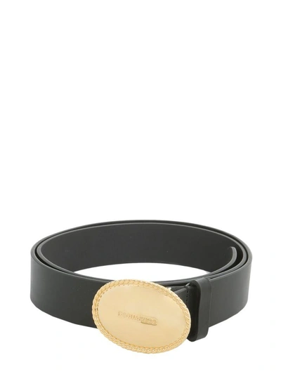 Dsquared2 Leather Belt In Black