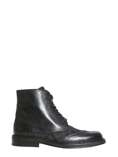 Etro Lace Up Boots In Black