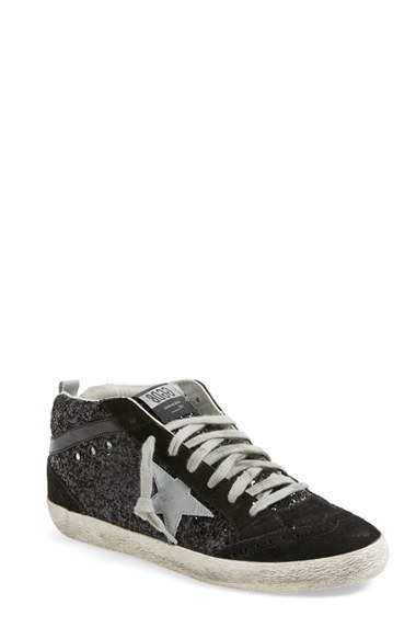 Golden Goose Midstar E7 Embellished And Velvet Mid-top Trainers In ...