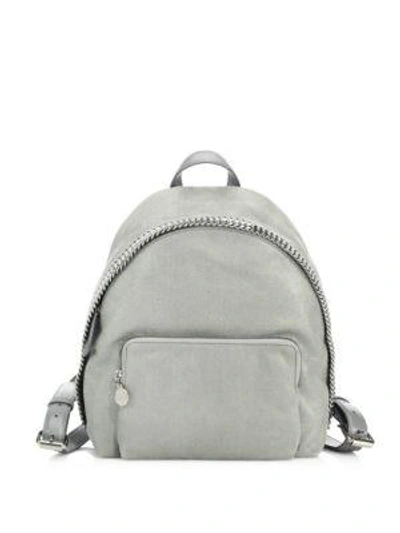 Stella Mccartney Falabella Small Faux Leather Backpack In Light Grey
