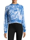 Cotton Citizen Milan Cropped Crewneck Sweatshirt In Electric