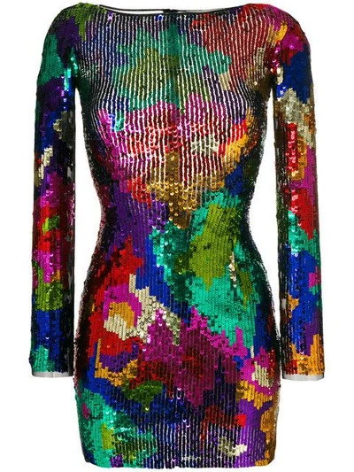 Amen Sequins Short Dress In Multi