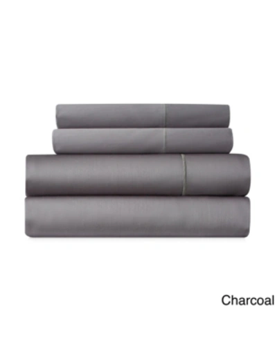 Addy Home Fashions Luxury 1000 Thread Count Cotton Rich Sateen Extra Deep Pocket Queen 4-piece Sheet Set Bedding In Charcoal