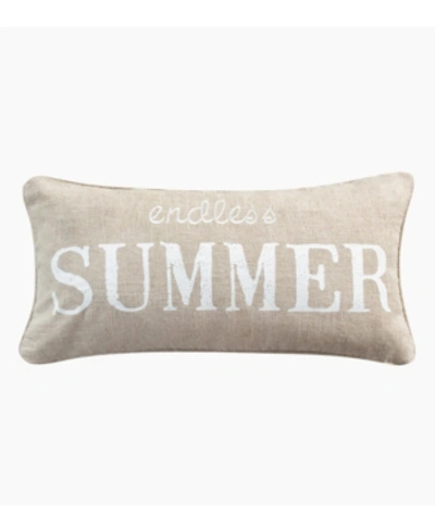 Levtex Home Blue Sea Endless Summer Decorative Pillow, 12" X 24" In Natural