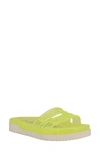 Calvin Klein Women's Tobi Lucite Pool Slide Sandals Women's Shoes In Flourescent Yellow