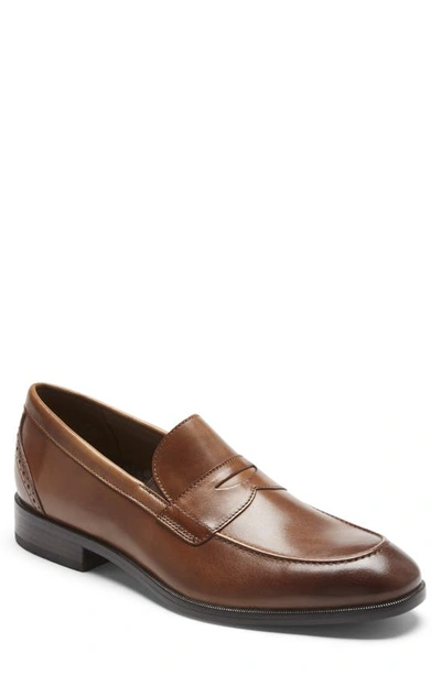 Rockport Total Motion Office Penny Loafer In British Tan