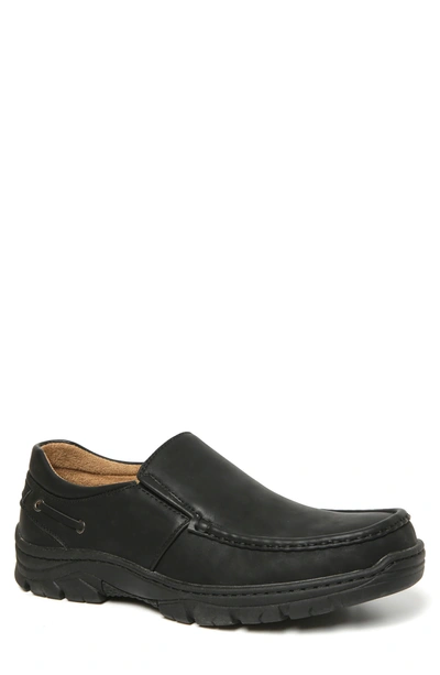 Aston Marc Men's Slip On Comfort Casual Shoes In Black