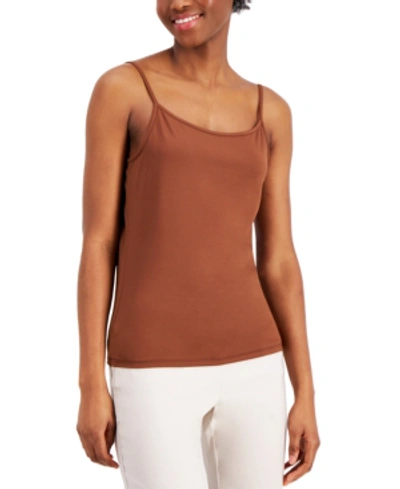 Alfani Women's Scoop-neck Knit Camisole Tank, Created For Macy's In Down To Earth