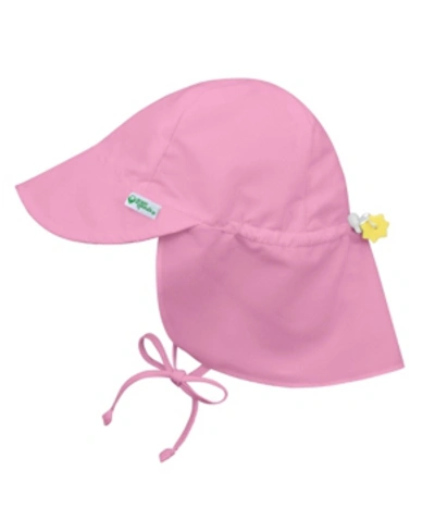 Green Sprouts Babies' I Play By  Toddler Boys And Girls Flap Sun Protection Hat In Light Pink