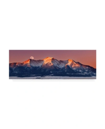 Trademark Global Darren White Photography Mount Princeton Moonset At Sunrise Canvas Art In Multi