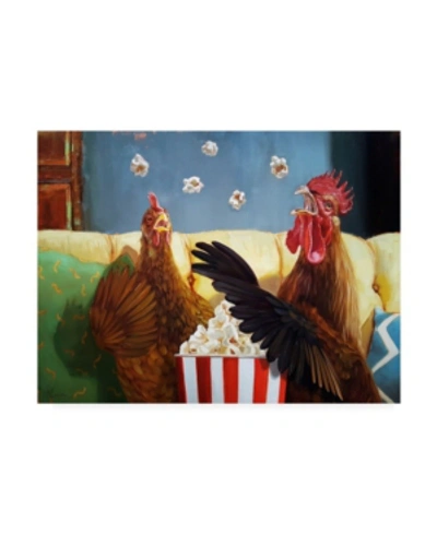 Trademark Global Lucia Hefferna Popcorn Chickens Canvas Art In Multi