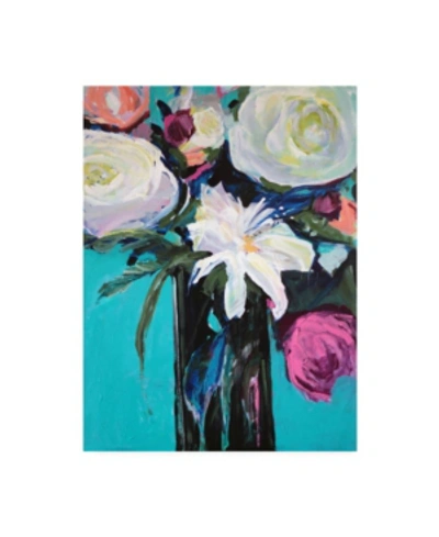 Trademark Global Jacqueline Brewe White Lily Bouquet Canvas Art In Multi