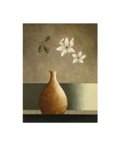 Trademark Global Pablo Esteban Flowers Over A Tan Vase Canvas Art In Multi