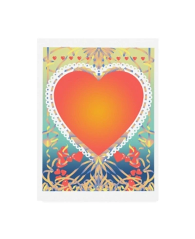 Trademark Global David Chestnutt Valentine Heart Canvas Art In Multi