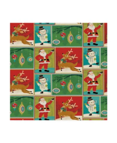 Trademark Global Holli Conger Retro Christmas Repeat 2 Canvas Art In Multi
