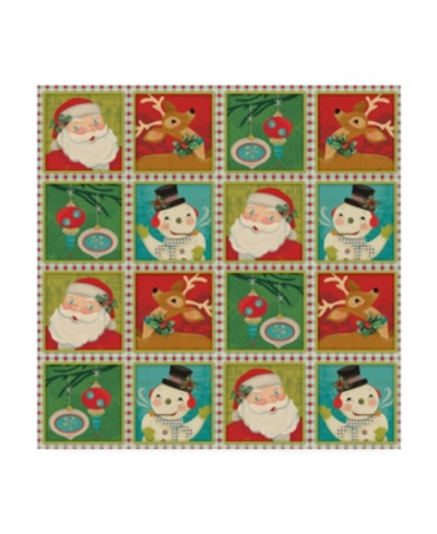Trademark Global Holli Conger Retro Christmas Repeat 1 Canvas Art In Multi