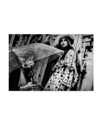 Trademark Global Tatsuo Suzuki Glancing At An Umbrella Canvas Art In Multi