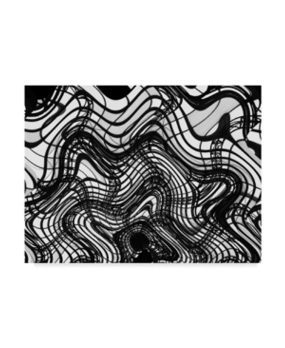 Trademark Global American School Black And White Ceiling Wavy Canvas Art In Multi