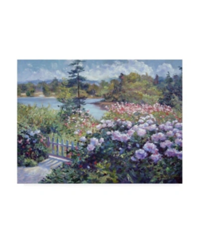 Trademark Global David Lloyd Glover Summer Garden At The Lake Canvas Art In Multi