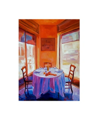 Trademark Global David Lloyd Glover French Bistro Table Canvas Art In Multi
