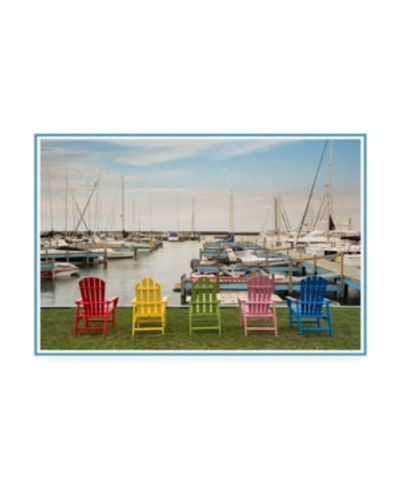 Trademark Global Monte Nagler Five Chairs Port Sanilac Michigan Color Canvas Art In Multi
