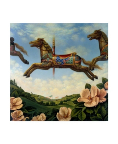 Trademark Global Dan Craig Carousel Horses Traditional Canvas Art In Multi