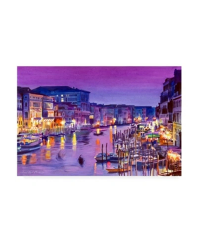 Trademark Global David Lloyd Glover Romantic Venice Night Canvas Art In Multi
