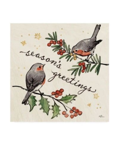 Trademark Global Janelle Penner Christmas Lovebirds Iii Canvas Art In Multi