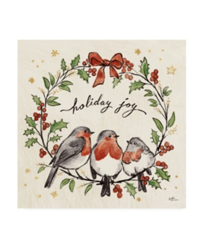 Trademark Global Janelle Penner Christmas Lovebirds Iv Canvas Art In Multi