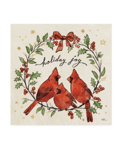 Trademark Global Janelle Penner Christmas Lovebirds Xi Canvas Art In Multi