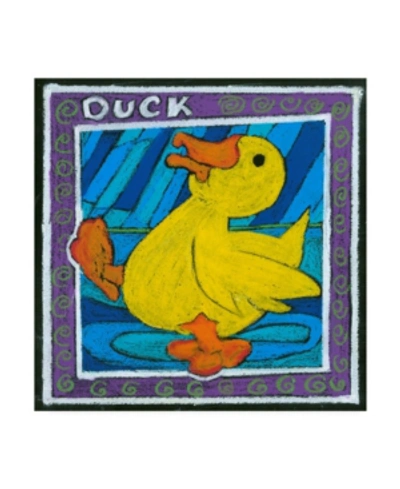 Trademark Global Lisa Choate Whimsical Duck Canvas Art In Multi