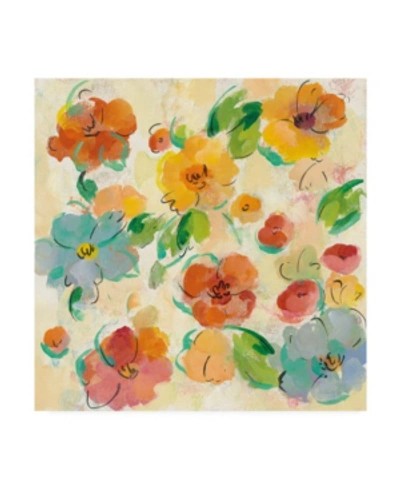 Trademark Global Silvia Vassileva Playful Floral Trio Iii Canvas Art - 15" X 20" In Multi