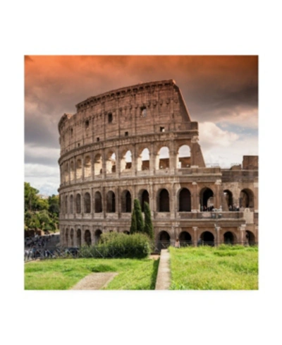 Trademark Global Philippe Hugonnard Dolce Vita Rome 3 Colosseum Of Rome At Sunset Canvas Art In Multi