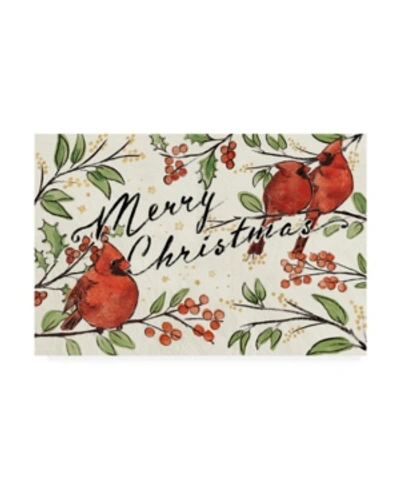 Trademark Global Janelle Penner Christmas Lovebirds Viii Canvas Art In Multi