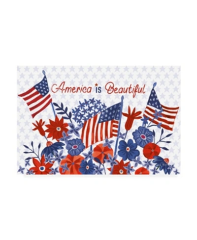 Trademark Global Farida Zaman America The Beautiful I Flag Canvas Art In Multi