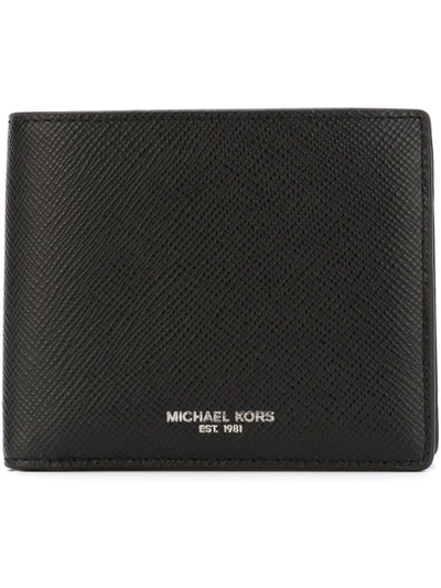 Michael Kors 'harrison' Fold Over Wallet In Black