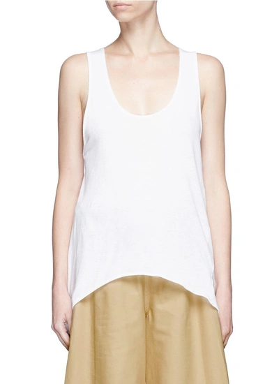 Bassike Asymmetric Hem Organic Cotton Tank Top