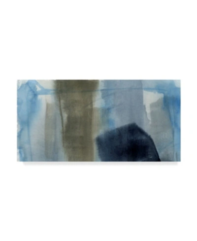 Trademark Global Jennifer Goldberger Blue On Grey I Canvas Art In Multi
