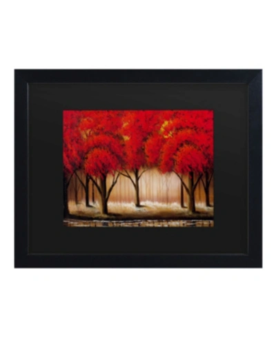 Trademark Global Masters Fine Art Parade Of Red Trees Ii Matted Framed Art In Multi