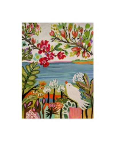 Trademark Global Karen Fields Birds In The Garden Ii Canvas Art In Multi
