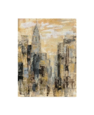 Trademark Global Silvia Vassileva Manhattan Gray And Gold I Canvas Art In Multi