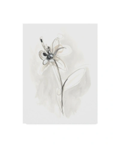 Trademark Global June Erica Vess Neutral Floral Gesture Ix Canvas Art In Multi