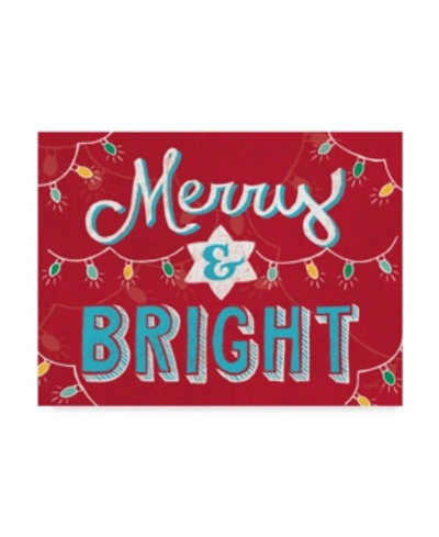 Trademark Global Mary Urban Merry And Bright V2 Canvas Art In Multi