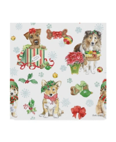 Trademark Global Beth Grove Holiday Paws Step 03a Canvas Art In Multi